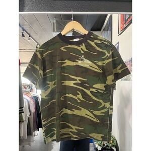 Vintage 90s Camo Camouflage Pelee Island Destination AOP T Shirt Size Medium